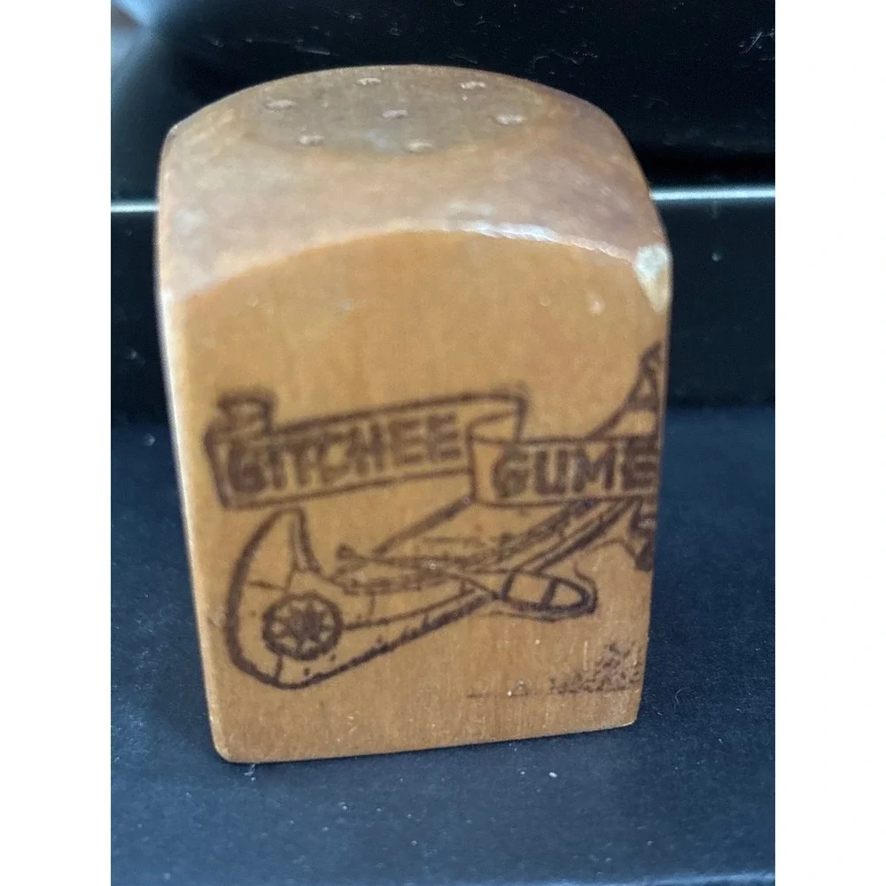 Vintage Michawaka Gitchee Gume Wood Pepper Shaker‎ MCM Camp Rustic Cabin Collect